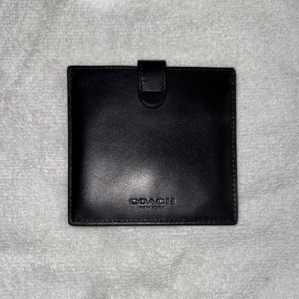 Coach Black Leather Card Holder